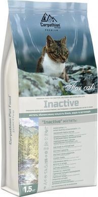 Carpathian Pet Food Inactive Для малоактивных, кастрированных и стерилизованных котов и кошек всех пород 1,5кг