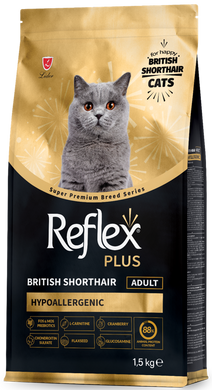 Reflex Plus British Shorthair Adult сухий корм для дорослих британських короткошерстих котів 1,5кг