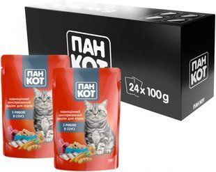 Пан Кіт з рибою в соусі (100гр.х24шт)2,4 кг