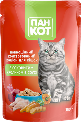 Пан Кіт з соковитим кроликом в соусі (100гр.х24шт)2,4 кг