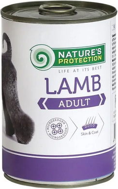 Влажный корм для взрослых собак всех пород с ягненком Nature's Protection Adult Lamb 200г