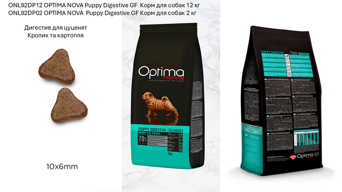PUPPY DIGESTIVE КРОЛИК ТА КАРТОПЛЯ ПОВНОЦІННИЙ БЕЗЗЕРНОВИЙ КОРМ ДЛЯ ЦУЦЕНЯТ. ПІДХОДИТЬ ДЛЯ СОБАК ІЗ ЧУТЛИВОЮ ТРАВНОЮ СИСТЕМОЮ 2кг
