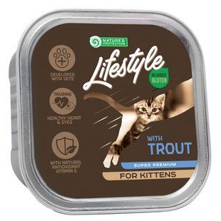 Вологий корм для кошенят з фореллю Nature's Protection Lifestyle Kitten with Trout 85 г