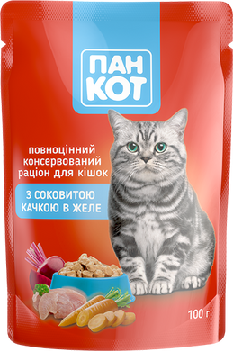 Пан Кот с сочной уткой в желе (100гр.х24шт)2,4кг