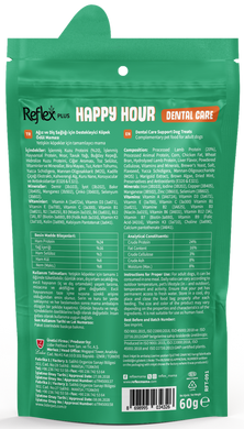 Reflex Plus Happy Hour ласощі для собак з ягням та м&rsquo;ятою, дентал 60г