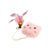 HIPPIE PET Игрушка для котов Плюшевый мишка с перышком розовый 11 см