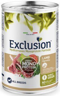 Exclusion Adult Lamb корм для дорослих собак всіх порід з ягням 400 г