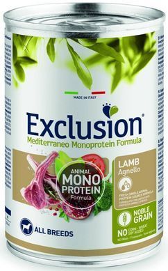 Exclusion Adult Lamb корм для дорослих собак всіх порід з ягням 400 г