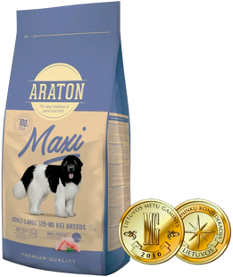 Повноцінний сухий корм для дорослих собак великих порід ARATON MAXI Adult 15кг