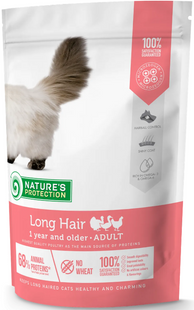 Сухий корм для дорослих котів з довгою шерстю Nature's Protection Long hair 400г