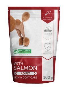 Пауч для дорослих собак з лососем Nature's Protection Skin&Coat Care 100г