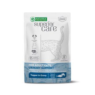 NATURE'S PROTECTION SUPERIOR CARE Urinary Adult Cats All Breeds with Tuna and Salmon, вологий корм з тунцем та лососем для підтримки здорової сечовидільної системи дорослих котів усіх порід, 70 г у пакетику