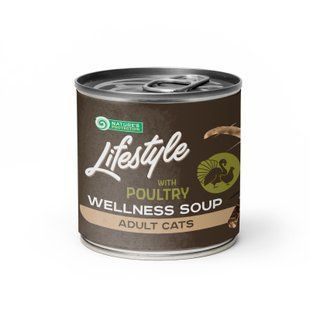 Суп для домашніх довгошерстих котів з куркою та індичкою Nature's Protection Lifestyle 140 мл