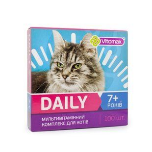 Мультивітамінний комплекс Daily Vitomax для котів 7+ років (100 табл.)