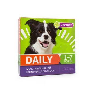 Мультивітамінний комплекс Daily Vitomax для собак 1-7 років (100 табл.)