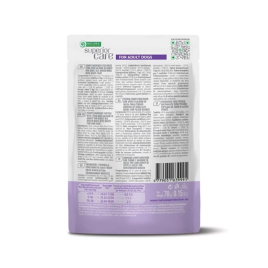 NATURE'S PROTECTION SUPERIOR CARE White Dogs Adult All Breeds with Tuna and Salmon, вологий корм з тунцем та лососем для дорослих собак усіх порід з білою шерстю, 70 г у пакетику