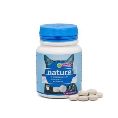 Полівітамінний комплекс Nature Vitomax для кошенят з молоком (100 табл.)
