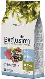 Exclusion Puppy Tuna Small Breed корм для цуценят дрібних порід з тунцем 500 г