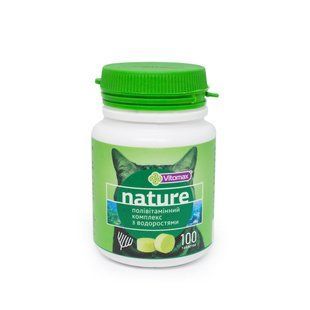 Полівітамінний комплекс Nature Vitomax для котів з водоростями (100 табл.)