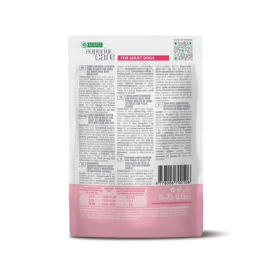 NATURE'S PROTECTION SUPERIOR CARE White Dogs Adult All Breeds with Tuna, вологий корм з тунцем для дорослих білошерстих собак усіх порід, 70 г у пакетику