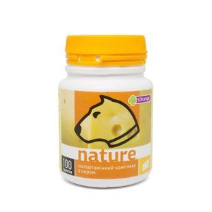 Полівітамінний комплекс Nature Vitomax для собак з сиром (100 табл.)