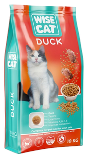 Wise Cat &ndash; Duck (Качка) Повноцінний збалансований корм на основі м&rsquo;яса качки 10 кг