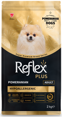 Reflex Plus Pomeranian Adult сухий корм для собак породи померанський шпіц 2кг